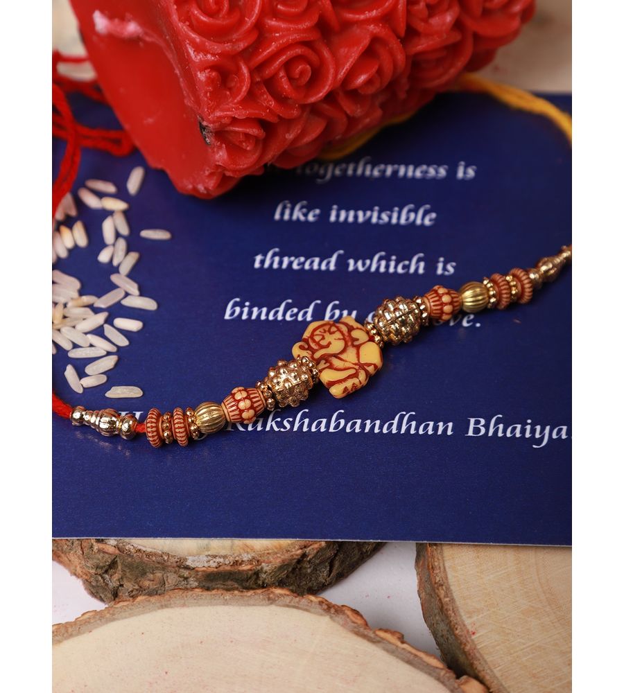 YouBella Rakhi and Greeting Card Combo for Brother